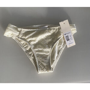 Women's Roxy Hazy Daisy Base Bikini Bottom Sea Spray Size M